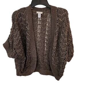 Chico's Size 2 Open Knit Bolero/Cardigan